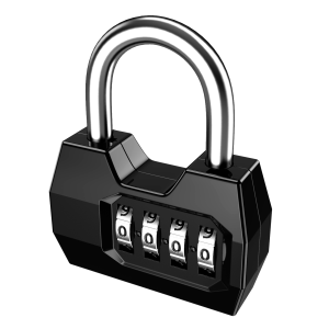 Brifit 4-Digit Password Padlock Combination Padlock Gym Locker Lock Suitable for Indoor Outdoor Locker Room Game Props Warehouse School Dormitory Guest House Bicycle Gate Fence (Black)