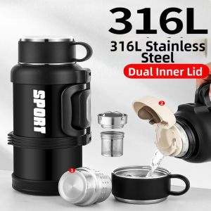 316 Stainless Steel Large Capacity Insulated Flask 3L