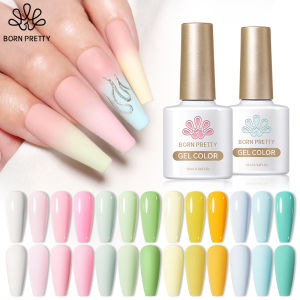 BORN PRETTY 7ML Sơn Móng Tay Nghệ Thuật Dòng Macaron Sơn Móng Tay Gel Màu Hồng Xanh Dương Màu Xanh Lá Cây Sơn Móng Tay Màu Tím Sơn Móng Tay Đèn Gel UV Đèn Led UV Sơn Bóng