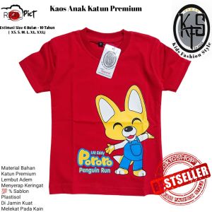 KFS 95 Atasan Baju Kaos Anak Eddy Pororo Lucu Couple Adik Kaka Baby&Kids 6 Bulan Sampai 10 Tahun