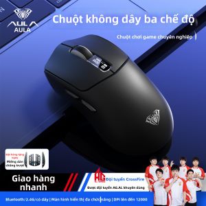 AULA-MOJING | Chuột Gaming Wolf Spider SC580pro Tri-mode (2.4G/Bluetooth/Dây) Pin Sạc Bền Bỉ Đa Năng Gaming & Văn Phòng
