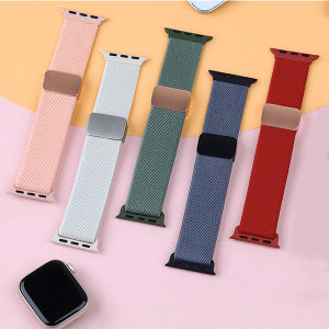ห่วงไนลอนแม่เหล็กสำหรับสายคาด Apple Watch ผู้ชายสายรัดยืดหยุ่นสำหรับแอปเปิ้ลวอทช์อัลตร้า1/2ซีรีส์9 8 7 Se 6 5 4 3สายรัดข้อมือเล่นกีฬาสำหรับผู้ชายและผู้หญิงขนาด40มม. 41มม. 45มม. 44มม. 49มม. 38มม. 42มม.