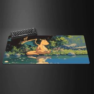 Bandai | Pokemon Pikachu Gaming Mouse Pad XXL Rubber Keyboard Desk Mat With 2MM Stitched Edge Design