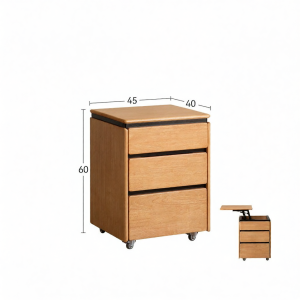 WEISHA | Bedroom Use Bedside Cabinet Wooden Adjustable