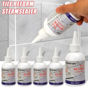 2 ชิ้น 150 มล. กาวอีพ็อกซียาแนวร่องกระเบื้อง กาวซ่อมรอยแตกร้าวกันน้ำที่แข็งแรง กาวซ่อมแซมรอยต่อผนัง/กาวสำหรับซ่อมแซมรอยต่อ ชุดกาวเกรดอาหารปลอดภัยสำหรับกระเบื้องห้องน้ำ ฝักบัว และห้องครัว