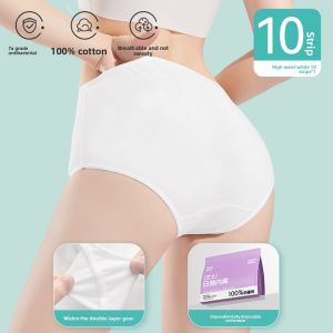 MiiOW | Pure Cotton Disposable Underwear High Waist Maternity Postpartum Large Size Shorts For Pregnant Women And New Mothers