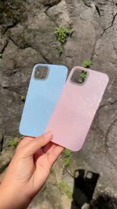 Glitter Stardust Bling Blink Case 11 13 14 15 Pro Casing Cover Luxury Polos Sederhana Pelindung ponsel simple Handphone Lucu kece