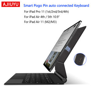 Magnetic Docking Pogo Pin Keyboard For iPad Air 11 M3 M2 iPad Pro 11 4th 3rd 2nd 1st Gen Smart Cover For iPad Air 5 4 10.9" Case