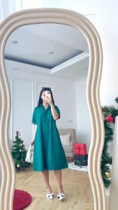 SJM DRESS NATALAN - MIDI DRESS - KATUN POPLIN