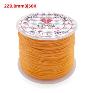 Dây Thun Dẹt 50m 0.8mm Nhiều Màu Dùng Làm Vòng Tay Làm Đồ Thủ Công Chống Mài Mòn Chỉ Nylon Làm Đồ Trang Sức Pha Lê