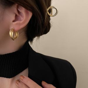 Hoa Tai Vàng Mờ Cổ Điển Thiết Kế Thanh Lịch Cho Phụ Nữ Hạt Trang Sức Thời Trang Mới Ra Lò DREJEW Hoa Tai Trang Trí