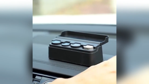 Yotown Car Coin Holder Portable Auto Coin Organizer Plastic Car Coin Case Storage Box For Car Money Meter Dispenser