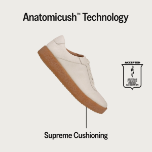 FITFLOP WOMEN RTG LEATHER LACELESS TRAINERS - URBAN WHITE (E4T-194)