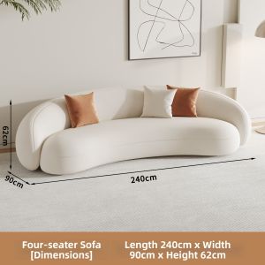 YIZUO | Modern Simple Arc-shaped Sofa for Small Living Rooms Receptions