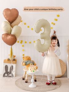 HUAFANGXISHI | Birthday Background Wall Decoration Number Balloons Set