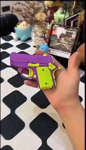 FIDGET TOYS GUN MAINAN PISTOL CARROT 3D GRAVITASI PEREDA STRESS HIBURAN ANAK/DEWASA BISA BONGKAR PASANG