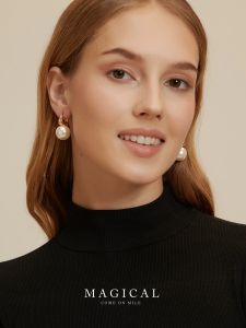 Luxurious French Style Large Pearl Earrings for Women Fashionable Elegant Simple Versatile Clip-On Earrings Jewelry Accessories