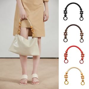 URBAG สายรัด แฟชั่น ลูกปัด กระเป๋า DIY กระเป๋าถือ เชือก ไม้ ที่จับ สายกระเป๋า