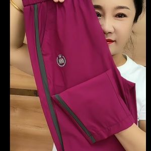 Quần Dài Ống Rộng Thoải Mái Mềm Mại Thời Trang Đa Năng Quần Dài Thường Ngày Cạp Cao Dài Chất Liệu Khác