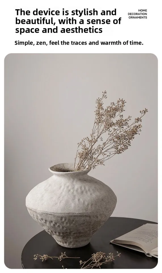 Retro Ceramic Flower Vase Chinese Style Large Flower Bottle