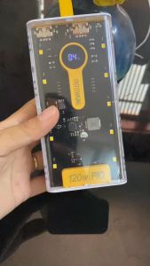 sạc dự phòng 50000 mah 20000 mah 120W liền dây 5 cổng ra sạc nhiều thiết bị đèn led bảo hành 1 năm