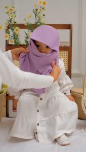 Zaara Hjab - JIlbab anak Instan Bahan Jersey  SIZE M usia 3-5 tahun| JIlbab Sekolah Anak TK | Kerudung Sekolah | Pasmina Instan By Raggakids