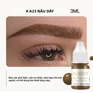 Aimoosi | Mực Xăm Vi Chạm Chuyên Nghiệp Aimoosi 3ml Mực Xăm Chân Mày Nano Đạt Chứng Nhận REACH Trang Điểm Bán Vĩnh Viễn Dành Cho Nghệ Sĩ PMU Màu Nâu Tro Nâu Trung Bình Nâu Đậm