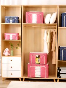 110L กล่องกล่องเก็บเสื้อผ้า กล่องกันน้ำถุง พับได้มีโครง กล่องใส่ อุปกรณ์จัดเก็บ