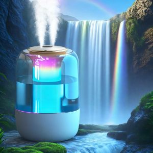 เครื่องทำความชื้นแบบสเปรย์คู่ แสงโดยรอบ หมอกเงียบ เซ็นเซอร์อัจฉริยะสำหรับการตรวจสอบแบบเรียลไทม์และการปรับความชื้น