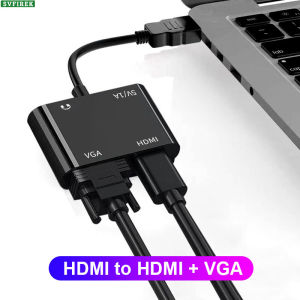 HDMI to HDMI + VGA Adapter with Audio HDMI To VGA HD Converter VGA Splitter Dual Display Simultaneously with Audio