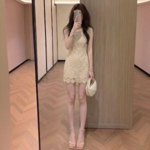 CHANGTONG | Seductive Elegant Off-Shoulder Waist-Tightening Slim Fitting Pencil Short Dress