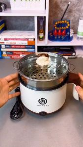 [ MẪU MỚI 2023 ] CA NẤU MÌ SHANBAN 1.8L LÒNG VÂN ĐÁ CHỐNG DÍNH CÔNG SUẤT LỚN 450W NẤU MÌ NẤU LẨU CHIÊN XÀO NẤU CƠM ĐA CHỨC NĂNG TẶNG KÈM XỬNG HẤP INOX 304 CAO CẤP