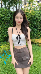 Áo hai dây cổ yếm ren gợi cảm hot girl xu hướng mới dành cho nữ màu trắng