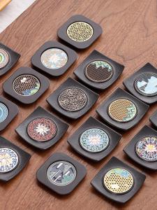 Chinese Bakelite Non Slip Insulation Mat Cup Saucer For Home Reception Tea Ceremony Utensils Coaster Tea Cup Base Kung Fu Tea Set