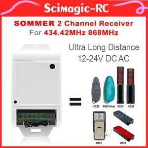 Điều Khiển Từ Xa Nhà Để Xe SOMMER 868 MHz Có Bộ Thu Tương Thích Với TX03-868-4 4026 4011 4025 4031 4035 Bộ Điều Khiển Từ Xa Cửa Ra Vào