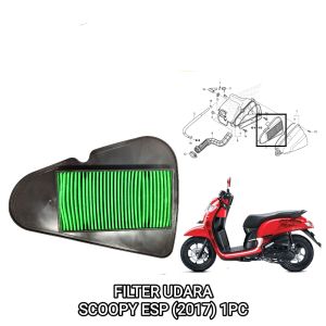 Filter Udara Scoopy eSP (2017) - Saringan Udara Filter Screen Air Cleaner Plug A/C Drain Honda New Scoopy eSP K93 Beat Street New Beat New 2017