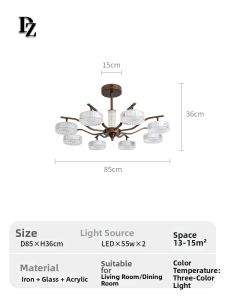 DIZAN | Retro French Vintage Modern Simple Full Spectrum Eye Protection Light