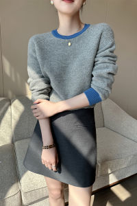 Áo Len Dệt Kim Cổ Tròn Tay Dài Màu Trơn Màu Dành Cho Nữ Mùa Thu 2025 Áo Len Cardigan Cổ Tròn Thoải Mái Giảm Béo