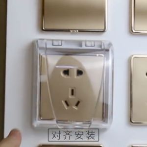 1 cái 86 loại tự dính tường ổ cắm hộp chống thấm điện cắm đầu phòng tắm tường chuyển đổi tay áo bảo vệ ổ cắm chống văng hộp