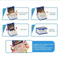 Mini 3D folding book keychain toy, books pop out with unique shapes and novel styles, cognitive puzzle toy. 