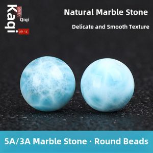 5A Raw Ore Dominica Larimar Sea-Pattern Stone Scattered Beads Ball Bracelet Bracelet Semi-Finished Products Crafts Duobao Beads Accessories