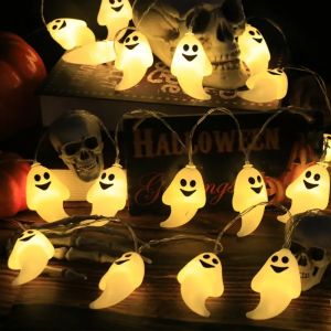 1PC 1.5M/3M Halloween Ghost Decoration LED Light String Battery Powered Used for Indoor and Courtyard Festival Decoration