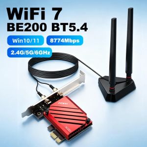 FENVI | Bộ Điều Hợp WiFi FENVi WIFI 7 BT5.4 BE200 PCIE 8774Mbps Card Mạng Không Dây Ba Băng Tần 2.4G/5G/6GHz Cho Win10/Win11 - Bluetooth 5.4 PCIe Gắn Ngoài