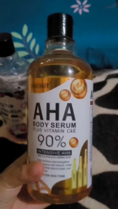 AHA White Body Serum Plus Vitamin C & E - 10x Intensive Whitening Booster & Anti-Aging - 500ml