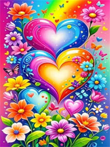 Huacan New Arrivals Diamond Painting Flower Landscape 5D Full Drill Rhinestone Mosaic Art Love Heart Handmade Gift