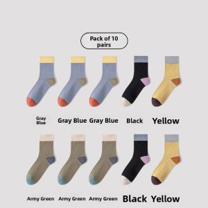miiow | Womens Mid-Calf Breathable Sweat-Absorbing Antibacterial Spring Summer Cotton Socks Cat Person New Arrival 2025 Sweet Style