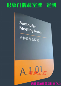 New Acrylic Double Layer Magnetic Door Plaque Department Identification Signboard Reminder Stick Number Plate