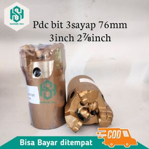Mata bor sumur Tembus batuan/ Mata bor PDC bit 3sayap 3inch 76mm