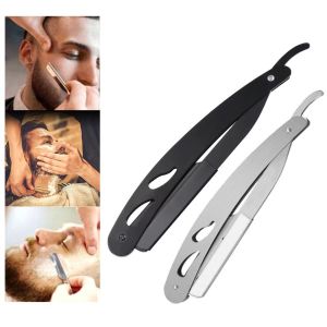 Beard Hair Shaving Stainless Steel Retro Razor  270 Degree Folding black/silver labaha shaver