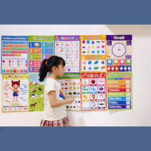 10/16pcs Chart For Kid Educational Set Wall Colors Numbers Alphabet Chart Educational Chart For Baby